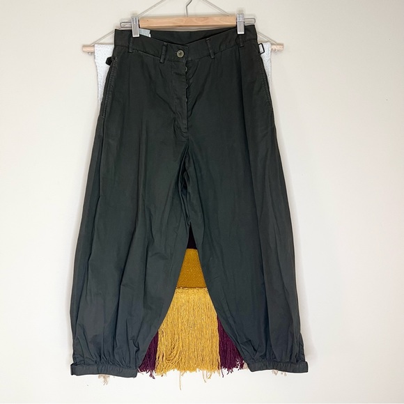 Dries Van Noten Pants - Dries Van Noten Archive Knickers High Waist Cropped Pants Balloon Button Fly 36